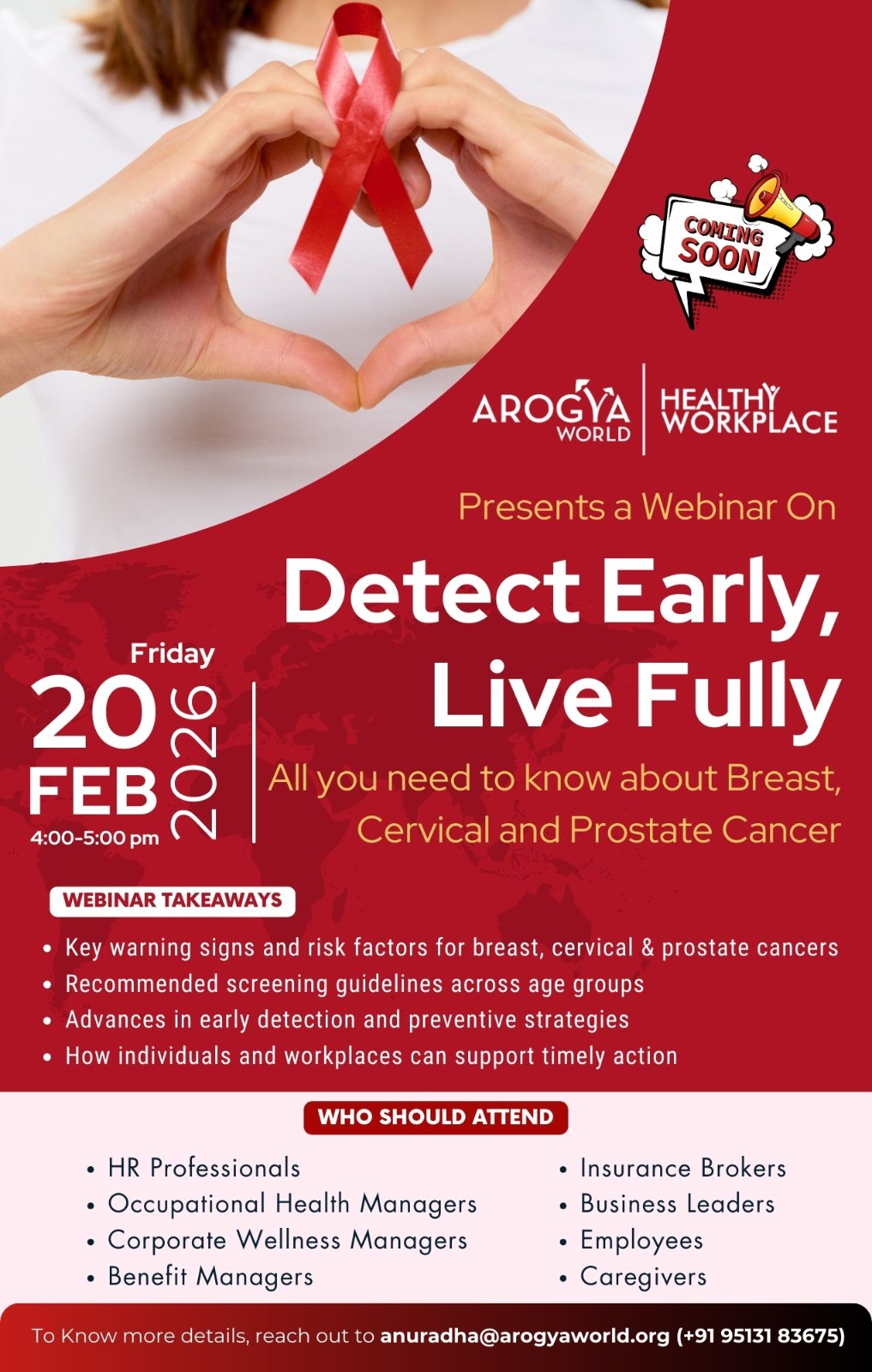 Webinar on Detect Early, Live Fully: All you need to know about Breast, Cervical and Prostate Cancer